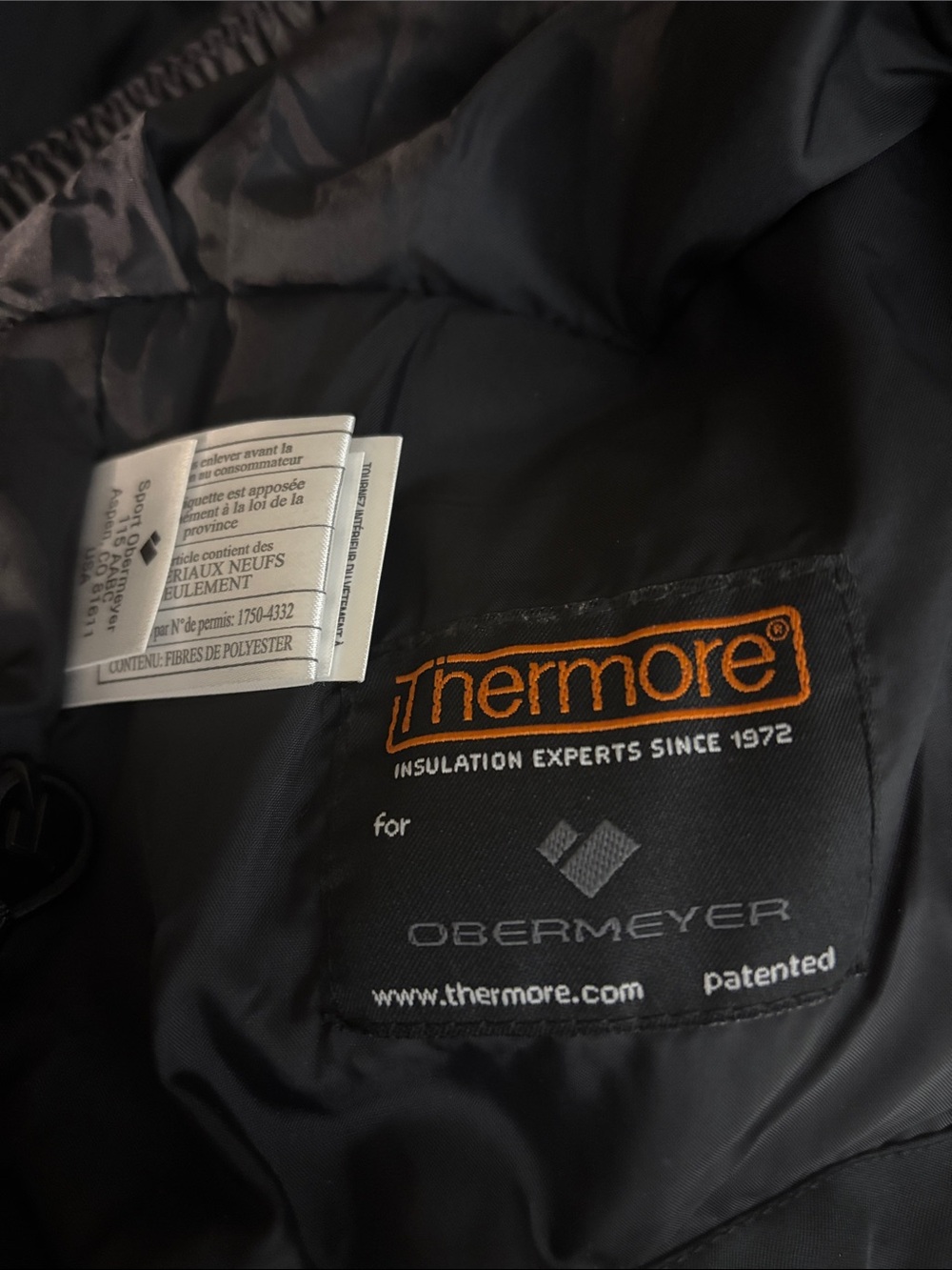 Obermeyer Black Ski Jacket with Faux Fur Trim Hood - Picture 10 of 10